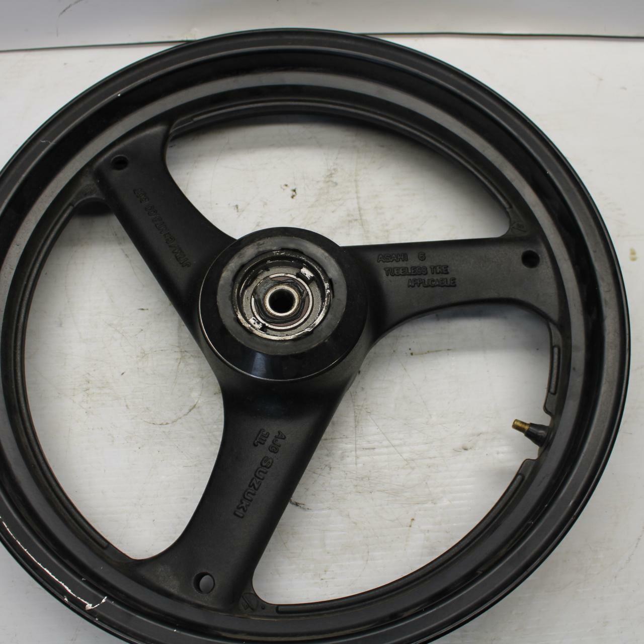 04-09 SUZUKI GS500F FRONT WHEEL RIM W TIRE 54111-34C01-291 55110-01D10 BB261