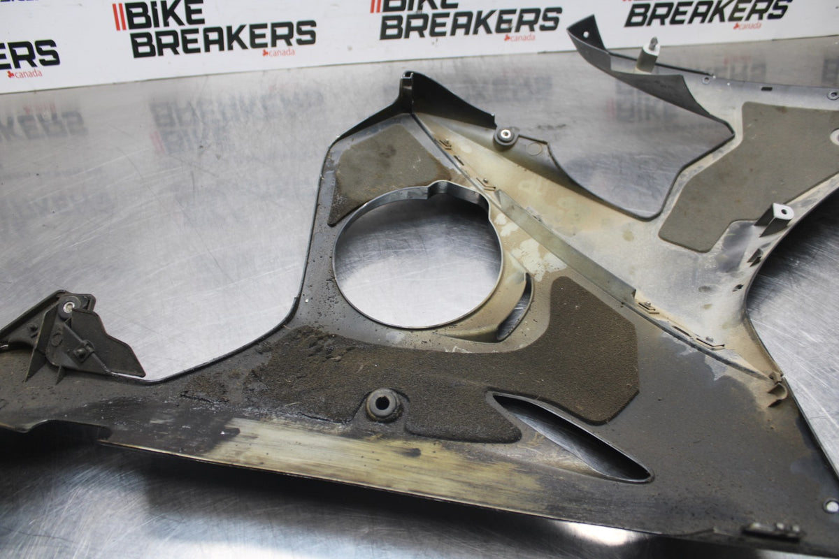 08-09 YAMAHA YZF R6S LEFT LOWER MID UPPER SIDE FAIRING COWL BB796