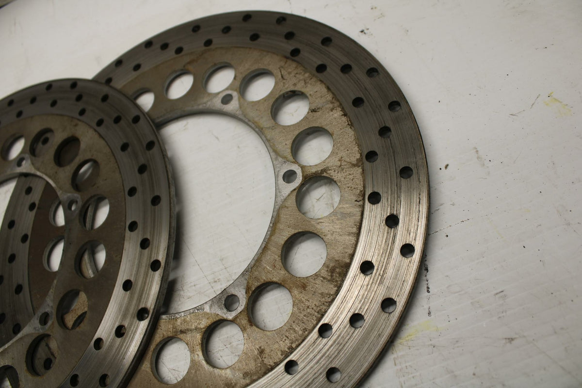 03-04 YAMAHA ROAD STAR 1600 FRONT LEFT RIGHT BRAKE ROTORS DISCS BB279