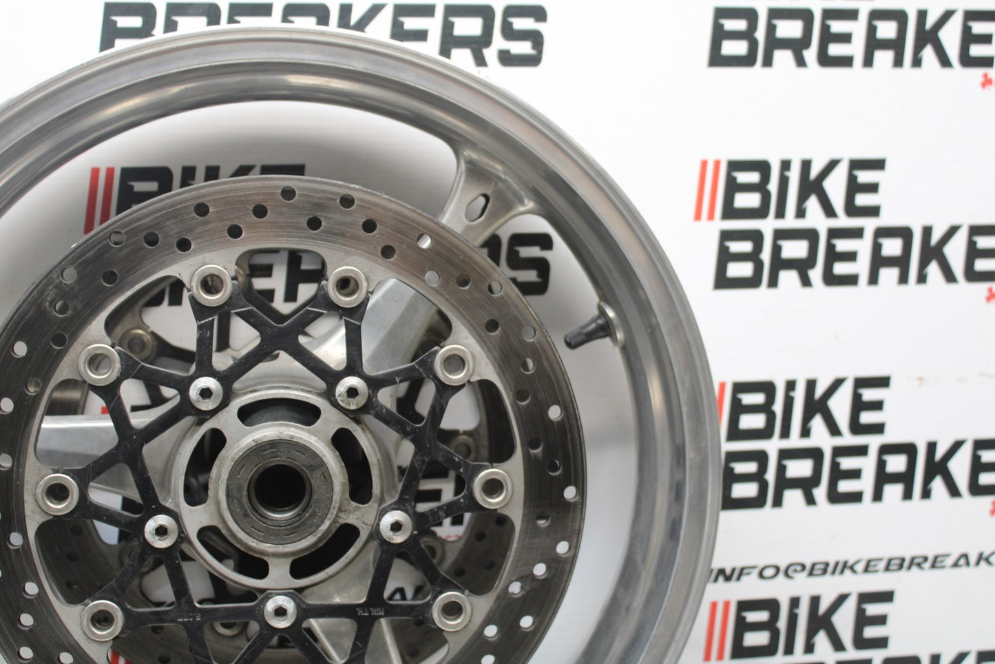 07 SUZUKI GSXR1000 FRONT WHEEL FRONT RIM & BRAKE DISC ROTORS BB770