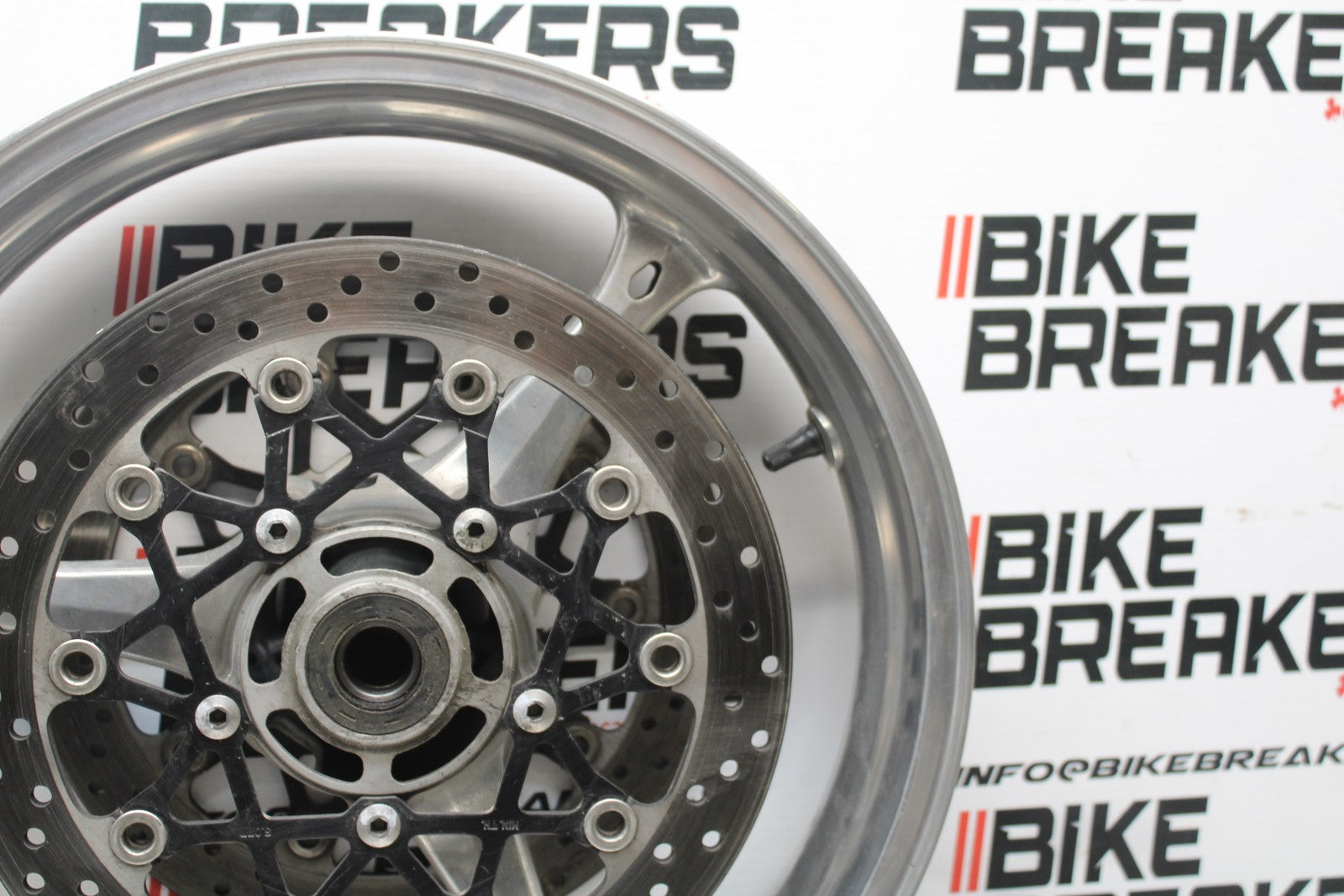 07 SUZUKI GSXR1000 FRONT WHEEL FRONT RIM & BRAKE DISC ROTORS BB770