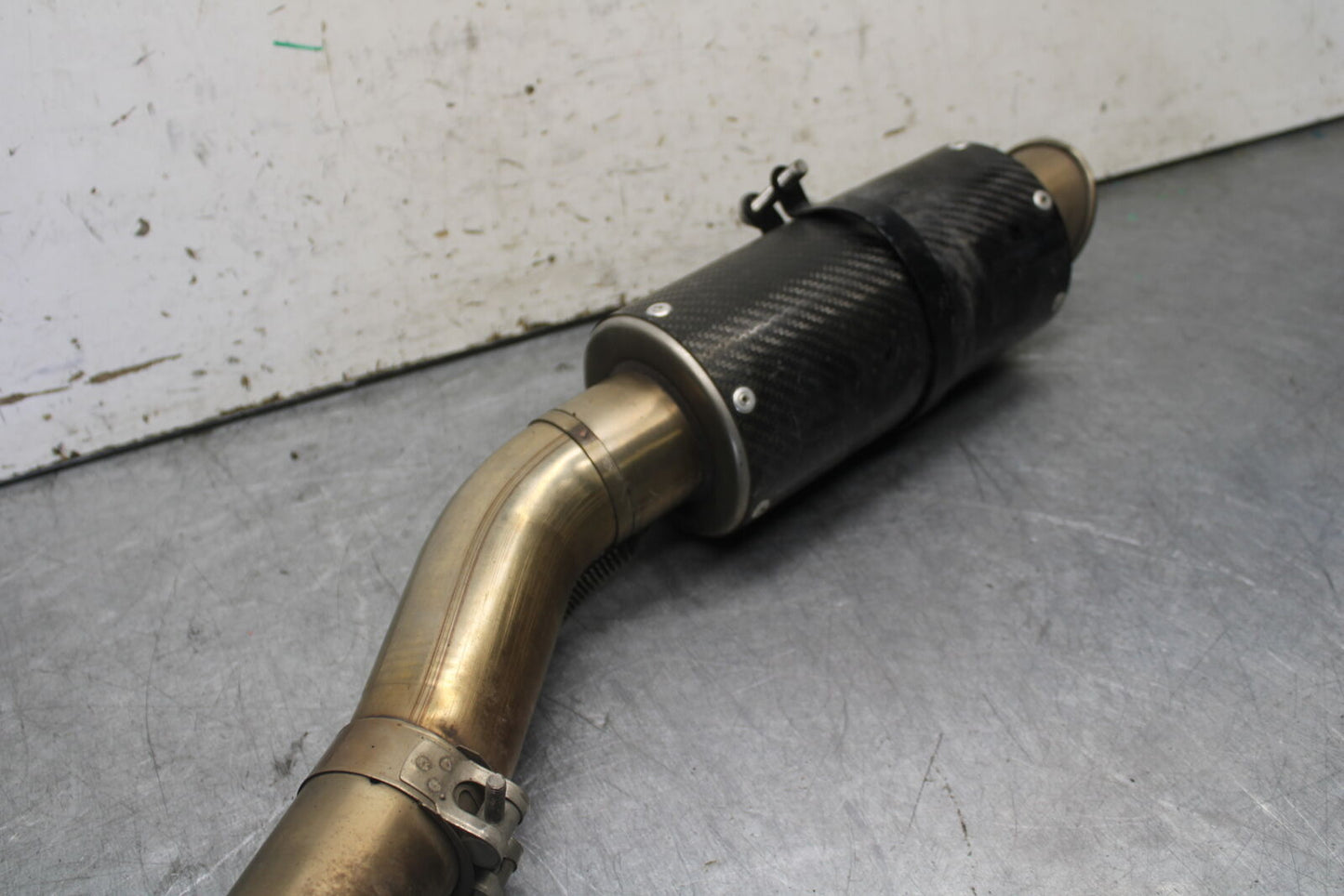 09-12 KAWASAKI NINJA ZX6R EXHAUST PIPE MUFFLER SLIP ON CAN SILENCER BB698