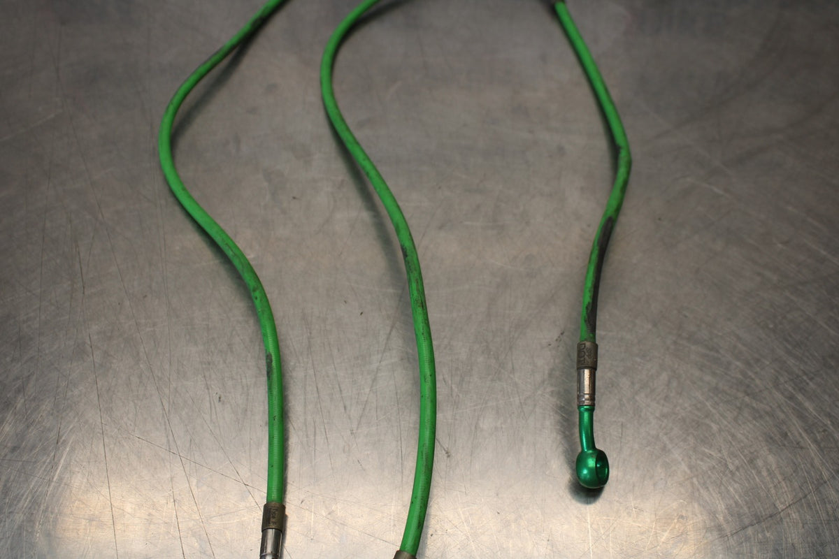 2007 Kawasaki Ninja ZX6R ZX600P AFTERMARKET FRONT REAR BRAKE HOSES LINES BB175