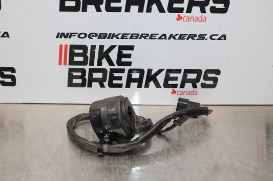 04-05 KAWASAKI NINJA ZX10R LEFT CLIP ON HANDLE HORN SIGNAL SWITCHES  BB163