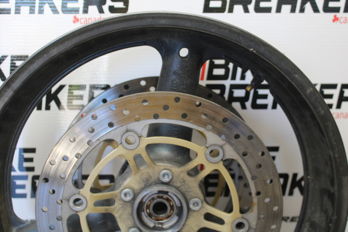 00 SUZUKI SV650 FRONT WHEEL FRONT RIM & ROTORS BB156