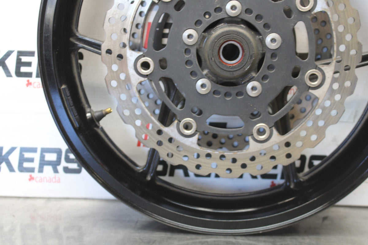 12 KAWASAKI NINJA 650 EX650E FRONT WHEEL FRONT RIM & ROTORS