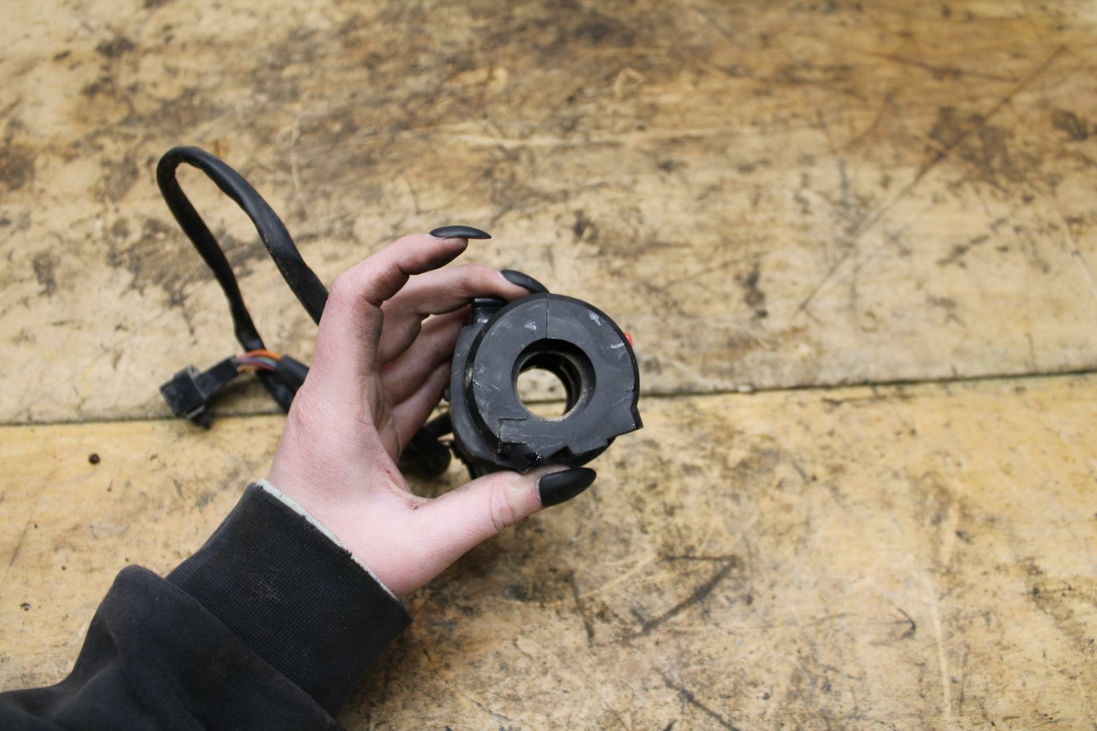 13-18 KAWASAKI NINJA ZX6R RIGHT CLIP ON HANDLE KILL OFF START SWITCHES BB342