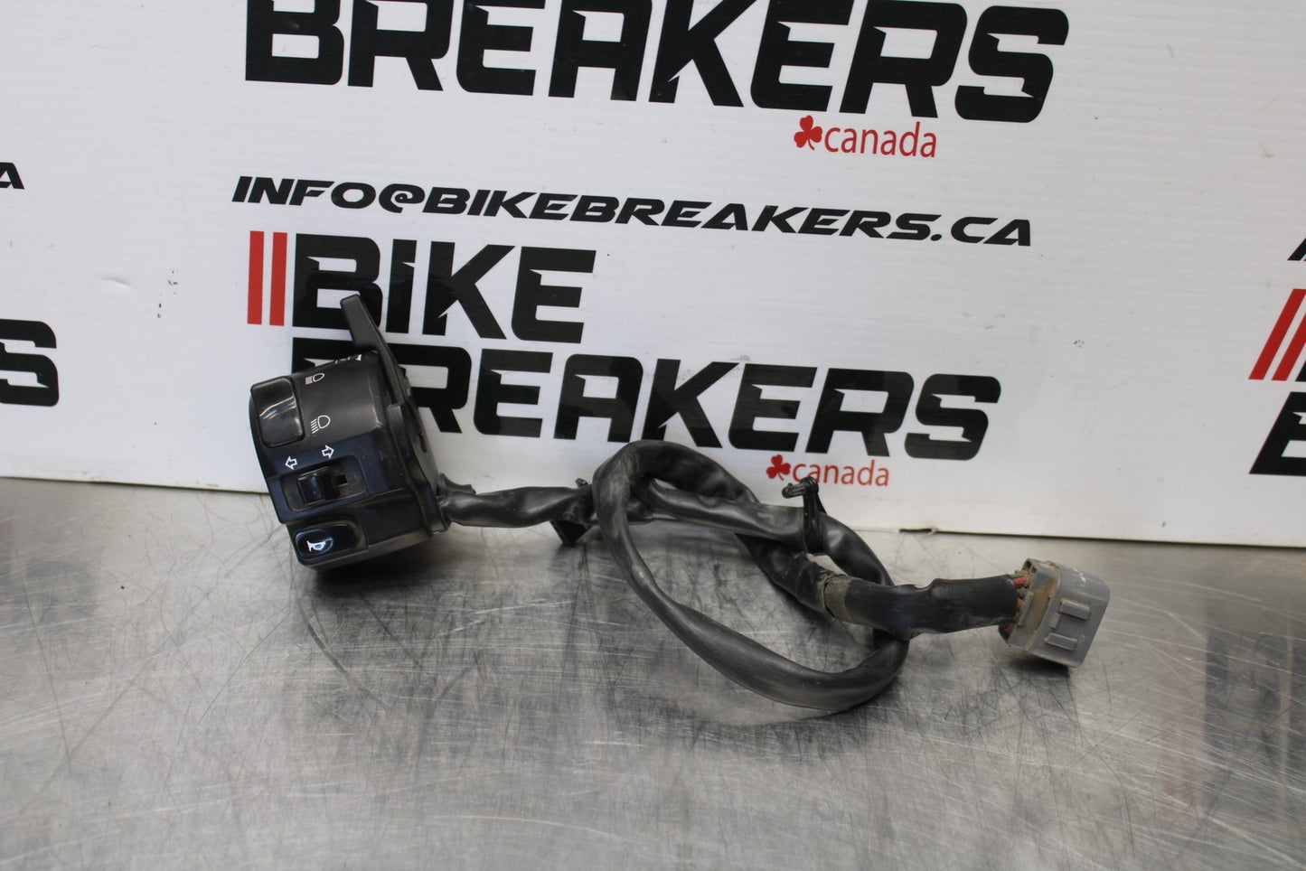 08-18 KAWASAKI KLR650 LEFT CLIP ON HANDLE HORN SIGNALS SWITCH SWITCHES BB183