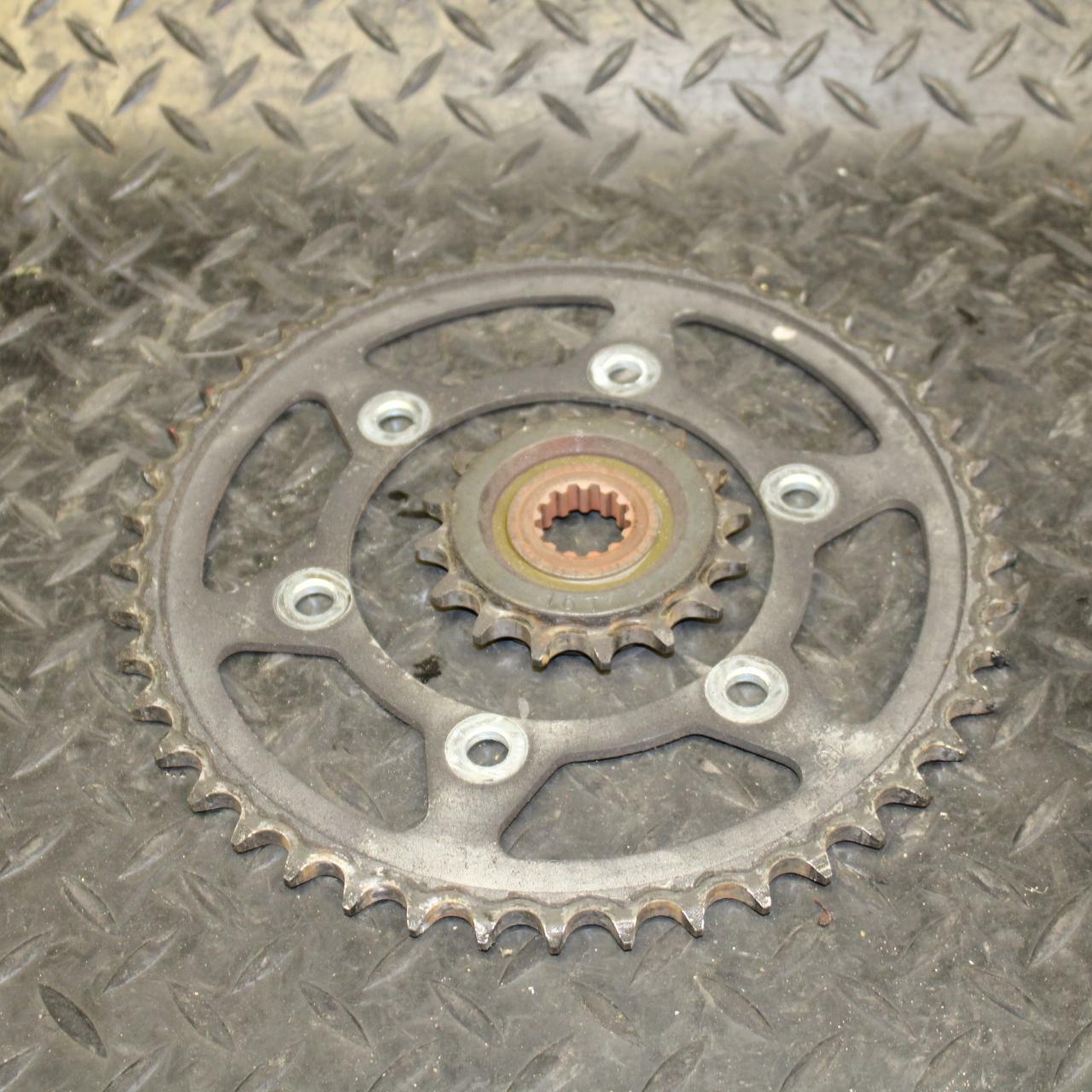 08-09 YAMAHA YZF R6S FRONT REAR BACK SPROCKET SET BB178