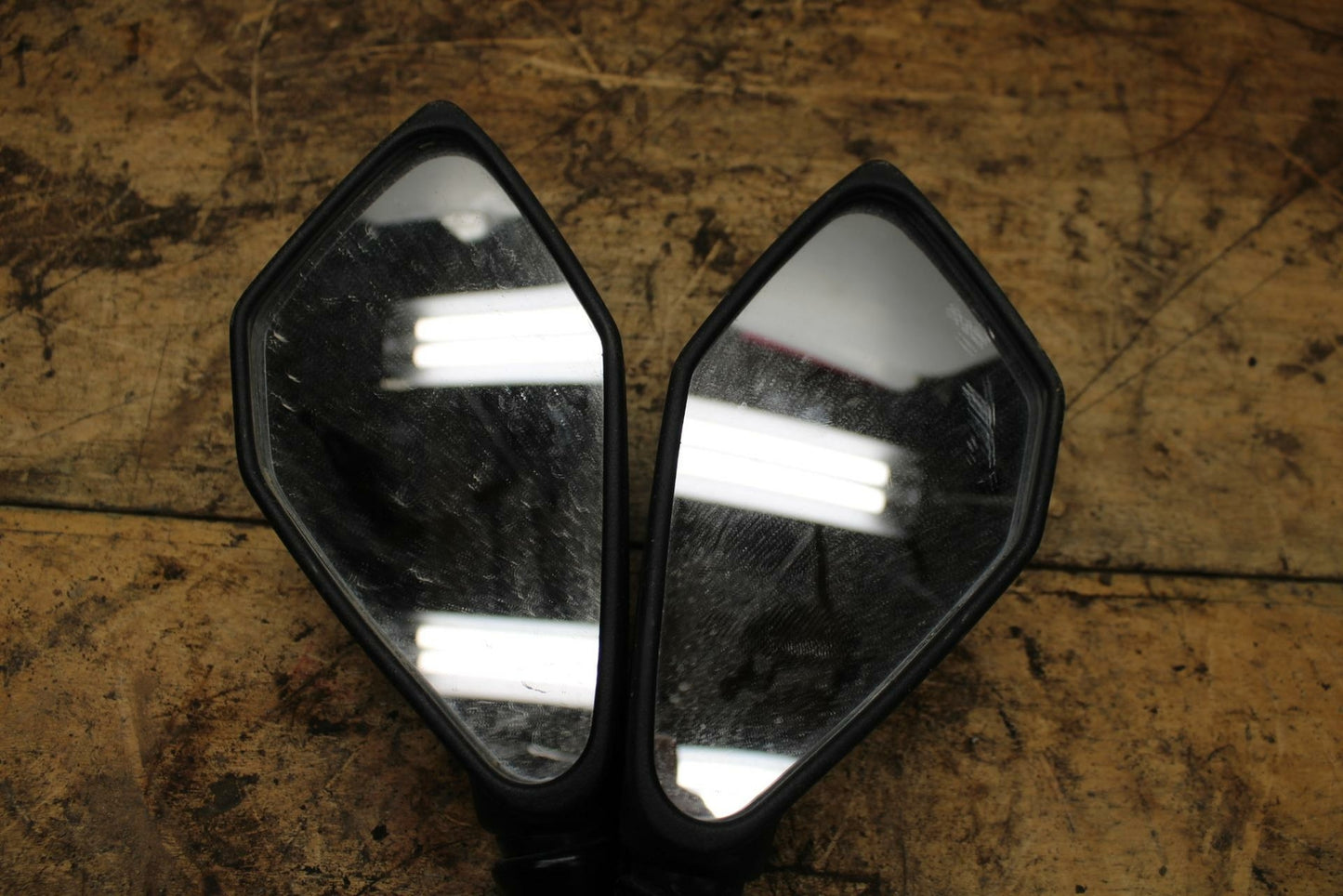 13-18 KAWASAKI NINJA ZX6R REAR VIEW MIRROR SET PAIR MIRRORS BB342