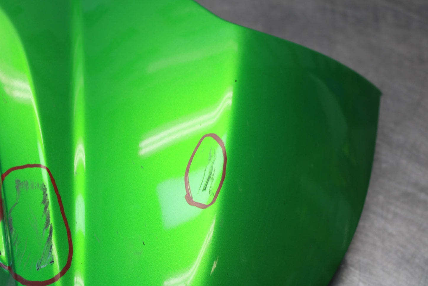 08-18 KAWASAKI KLR650 RIGHT FRONT UPPER NOSE FAIRING COWL SHROUD BB183