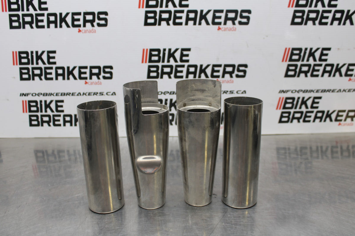 15 SUZUKI BOULEVARD C50 FRONT FORK COVER TOP GUARD SHIELD COWL  BB775