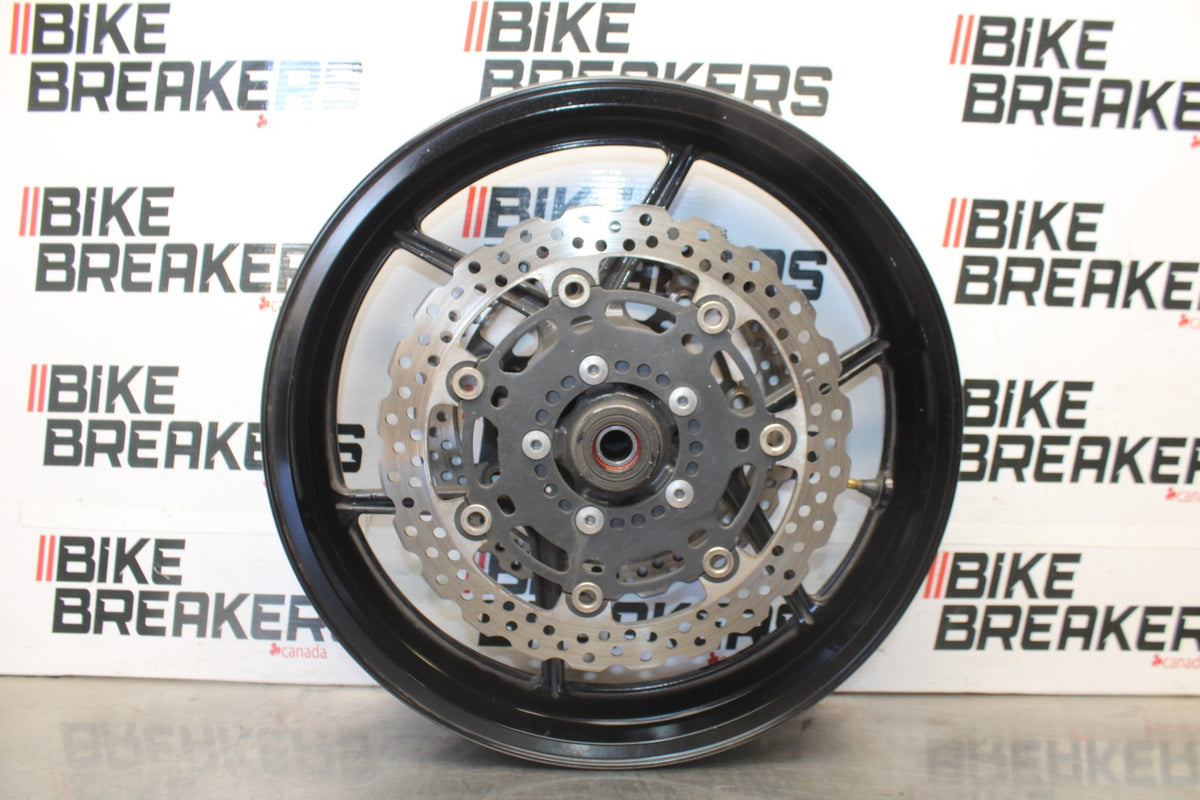 12 KAWASAKI NINJA 650 EX650E FRONT WHEEL FRONT RIM & ROTORS