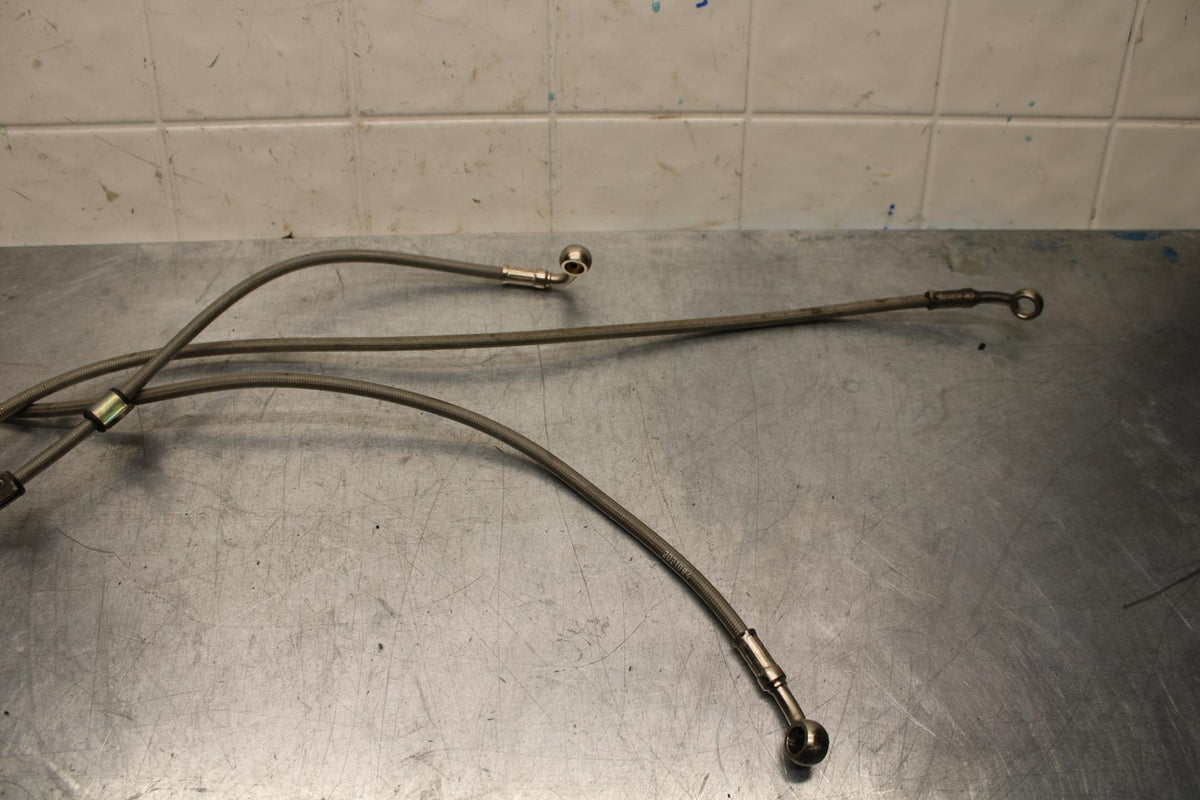 2012 Triumph Daytona 675R FRONT AND REAR SET BRAKE HOSES LINES BB589