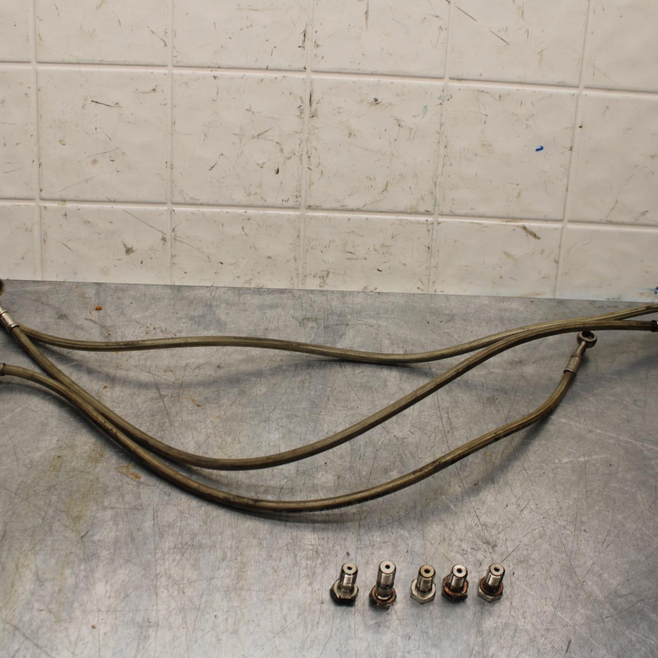 2007 Yamaha YZF R6S FRONT BRAKE CALIPER HOSES LINES BB594