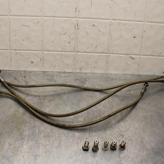 2007 Yamaha YZF R6S FRONT BRAKE CALIPER HOSES LINES BB594
