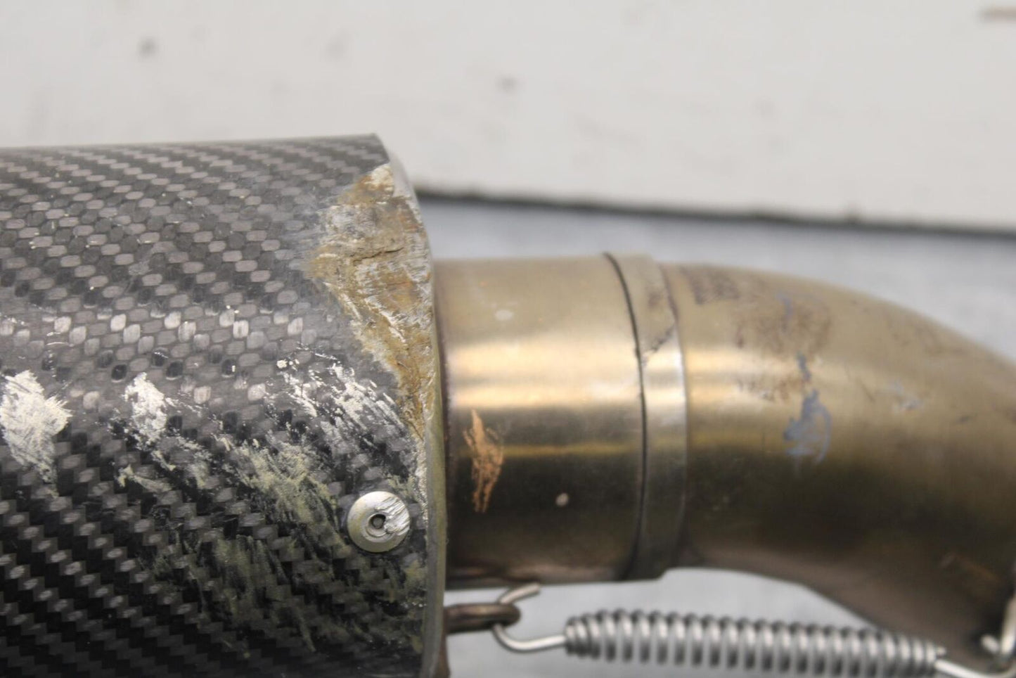 09-12 KAWASAKI NINJA ZX6R EXHAUST PIPE MUFFLER SLIP ON CAN SILENCER BB617