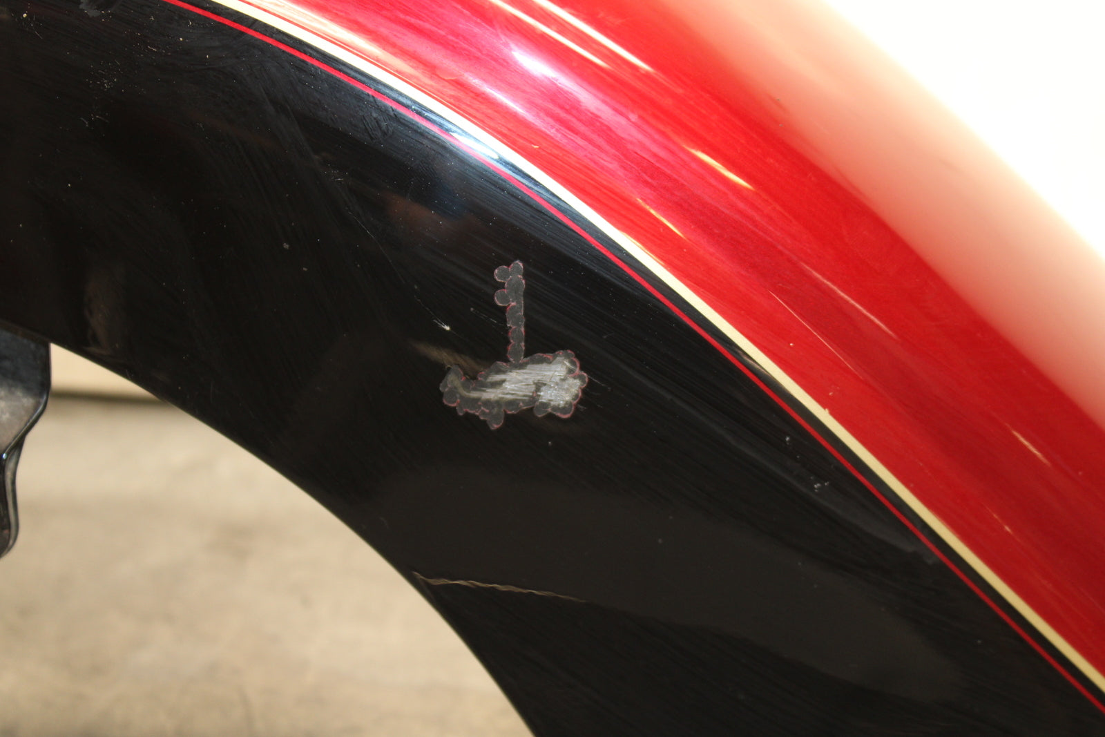 03-08 KAWASAKI VULCAN 1600 FRONT WHEEL FENDER BB754