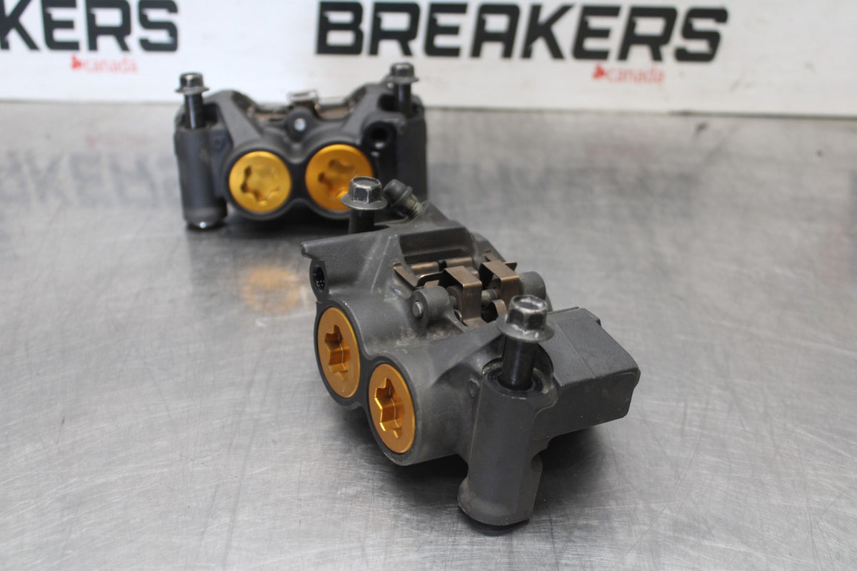08-16 YAMAHA YZF R6 RIGHT LEFT FRONT BRAKE CALIPER SET PAIR CALIPERS BB929