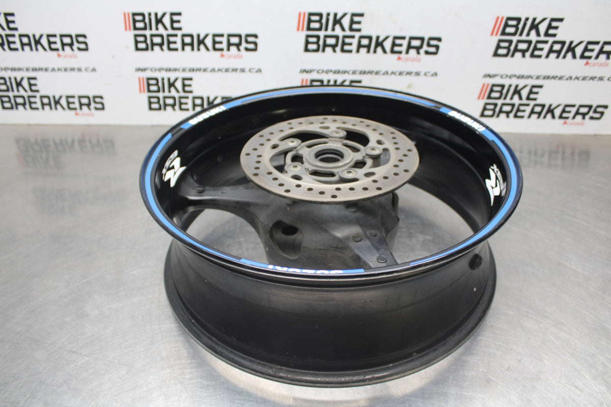 06-07 SUZUKI GSXR 600 REAR WHEEL BACK RIM & ROTOR BB845