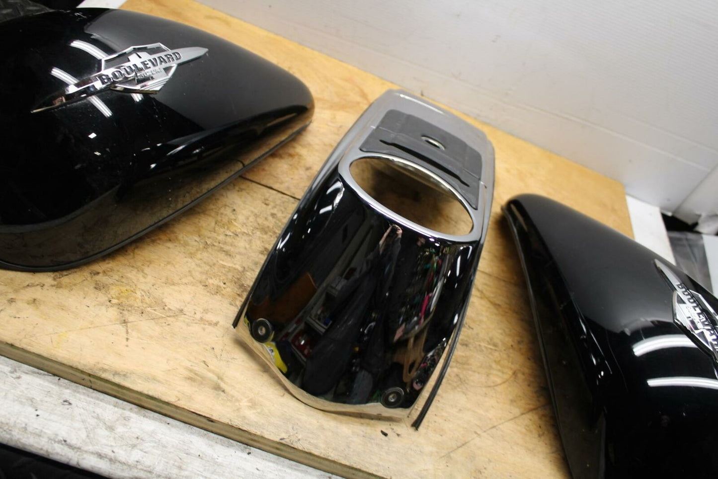 05-09 SUZUKI BOULEVARD C90 GAS TANK COVER TRIM PANELCOWL FAIRING SET  BB332