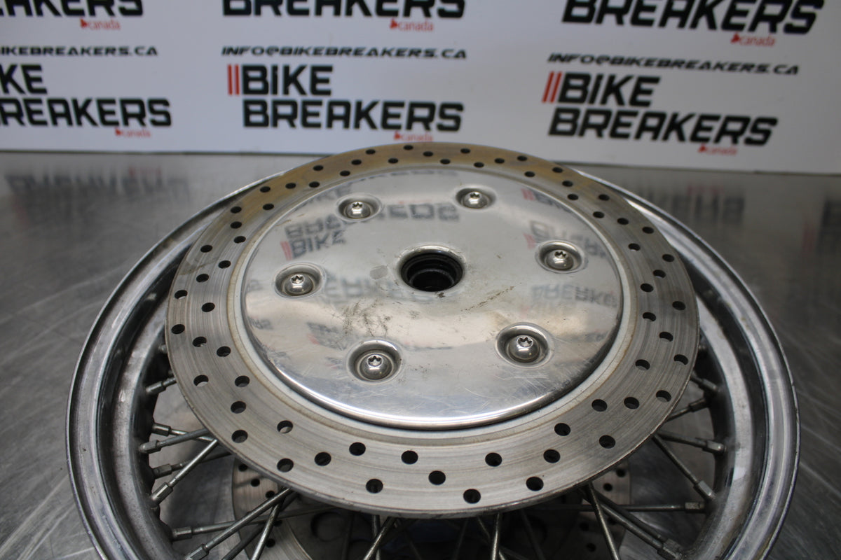 04 YAMAHA ROAD STAR XV1700A FRONT WHEEL FRONT RIM & ROTORS BB155