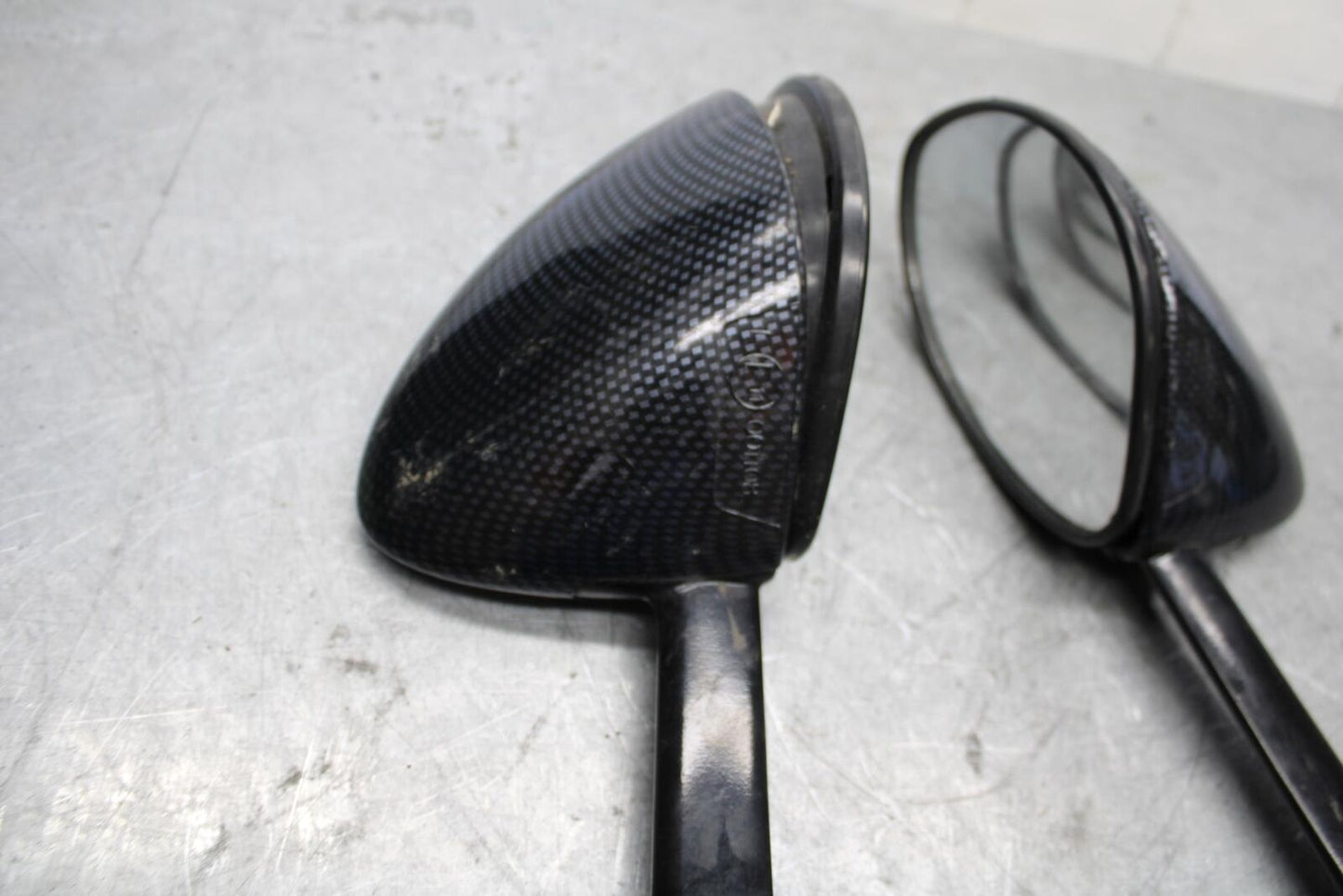 06-07 KAWASAKI NINJA ZX14R REAR VIEW MIRROR SET PAIR MIRRORS bb433