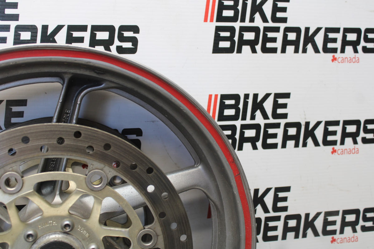 06-07 HONDA INTERCEPTOR 800 VFR800 FRONT WHEEL FRONT TIM & ROTORS BB917