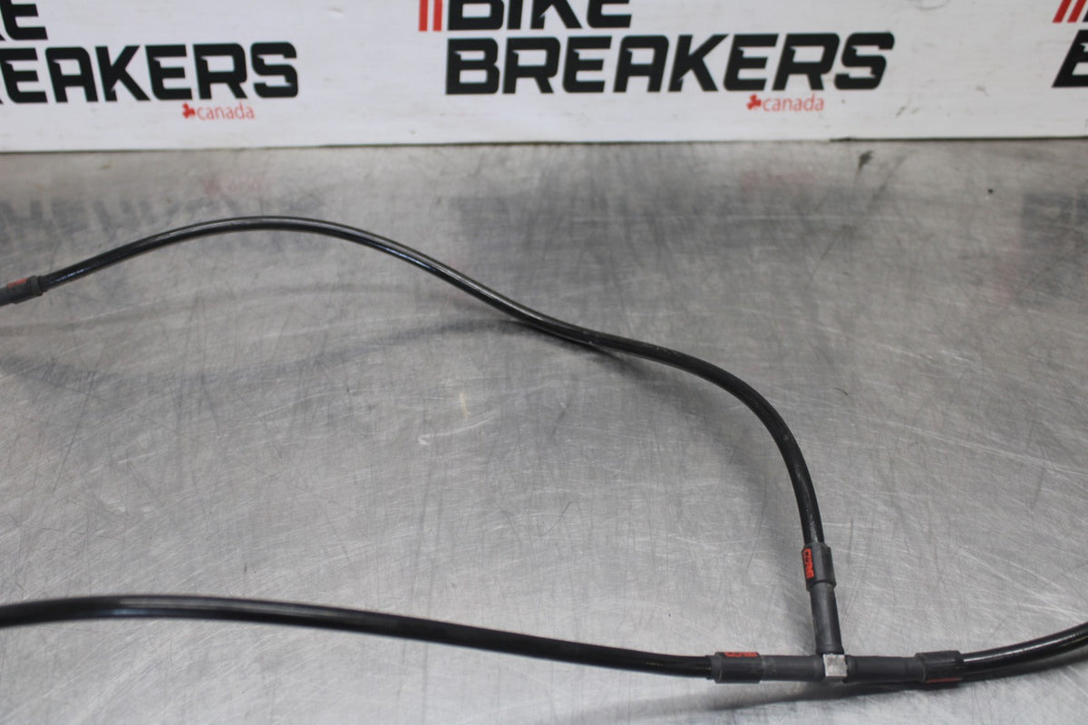 08-16 YAMAHA YZF R6 CORE BRAIDED FRONT BRAKE CALIPER HOSES LINES BB929