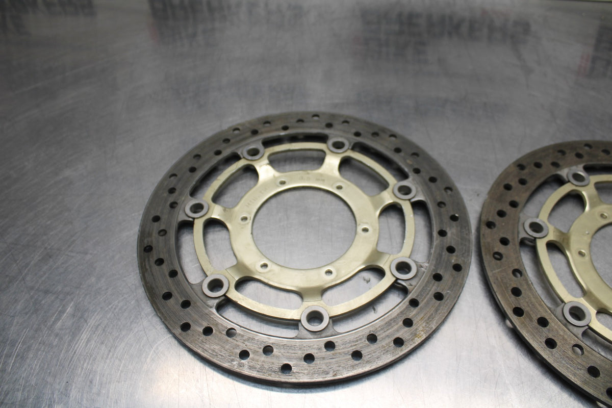01-06 HONDA CBR600F4I FRONT LEFT RIGHT BRAKE ROTORS DISCS BB778