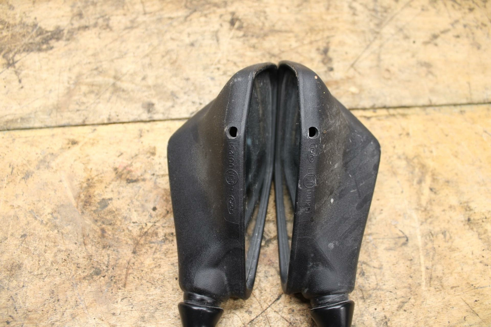 13-18 KAWASAKI NINJA ZX6R REAR VIEW MIRROR SET PAIR MIRRORS BB342