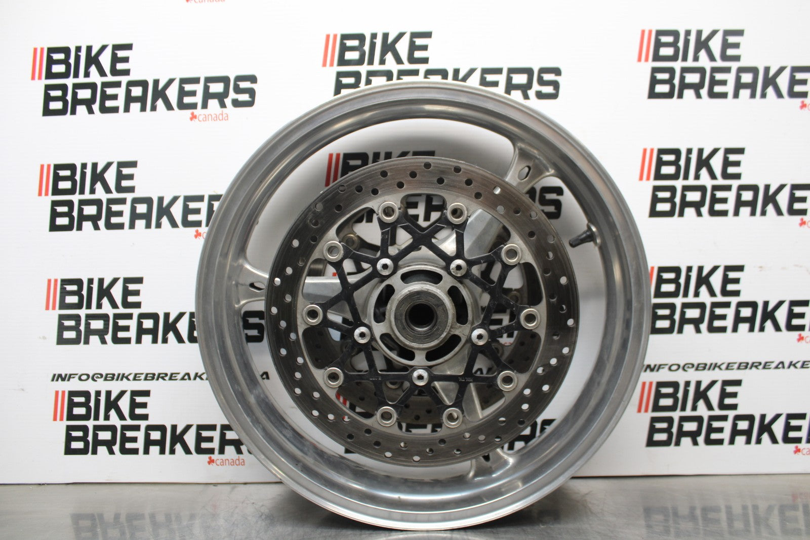 07 SUZUKI GSXR1000 FRONT WHEEL FRONT RIM & BRAKE DISC ROTORS BB770