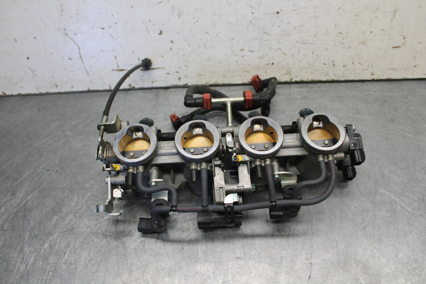 09-12 KAWASAKI NINJA ZX6R MAIN FUEL INJECTORS / THROTTLE BODIES 16163-0128 BB698