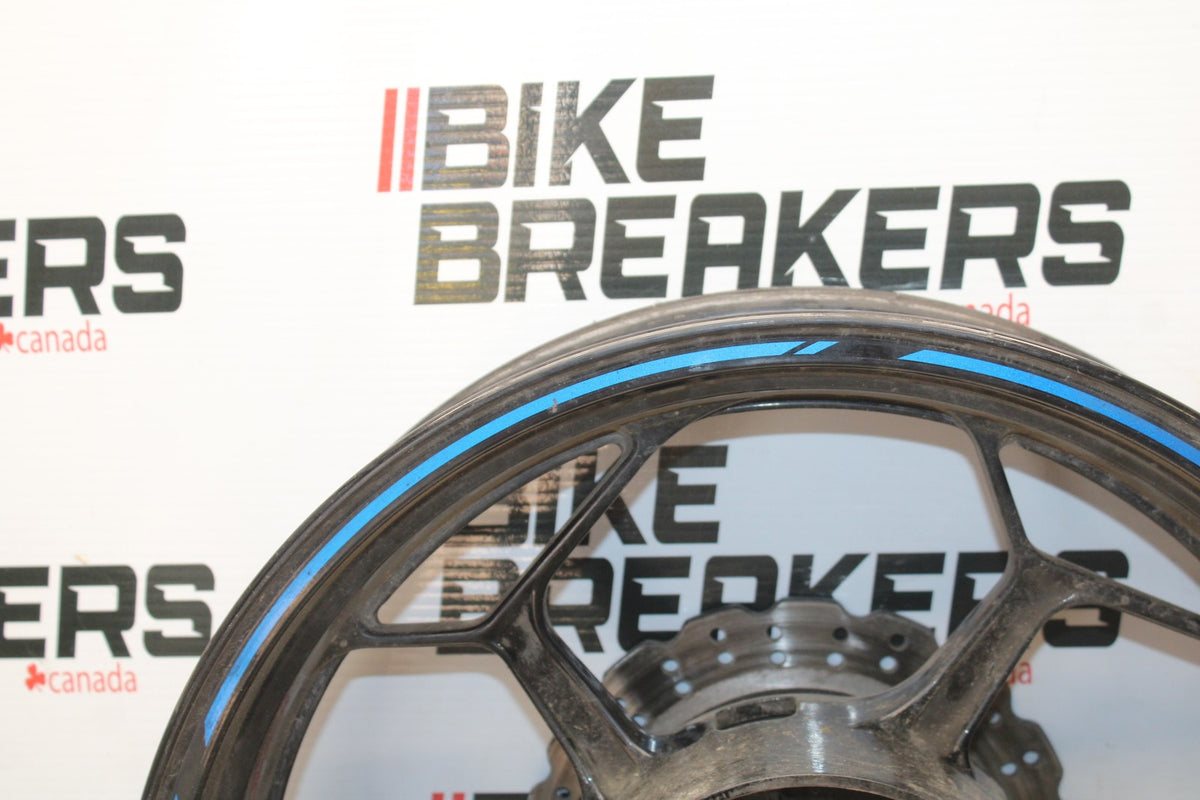 13-17 KAWASAKI NINJA 300 EX300 ABS REAR WHEEL BACK RIM & ROTOR BB00