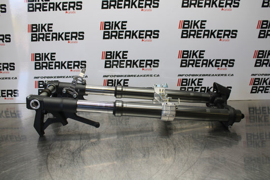 23-24 KAWASAKI NINJA ZX14R FRONT END FORKS SUSPENSION TRIPLE TREES/ AXLE BB153