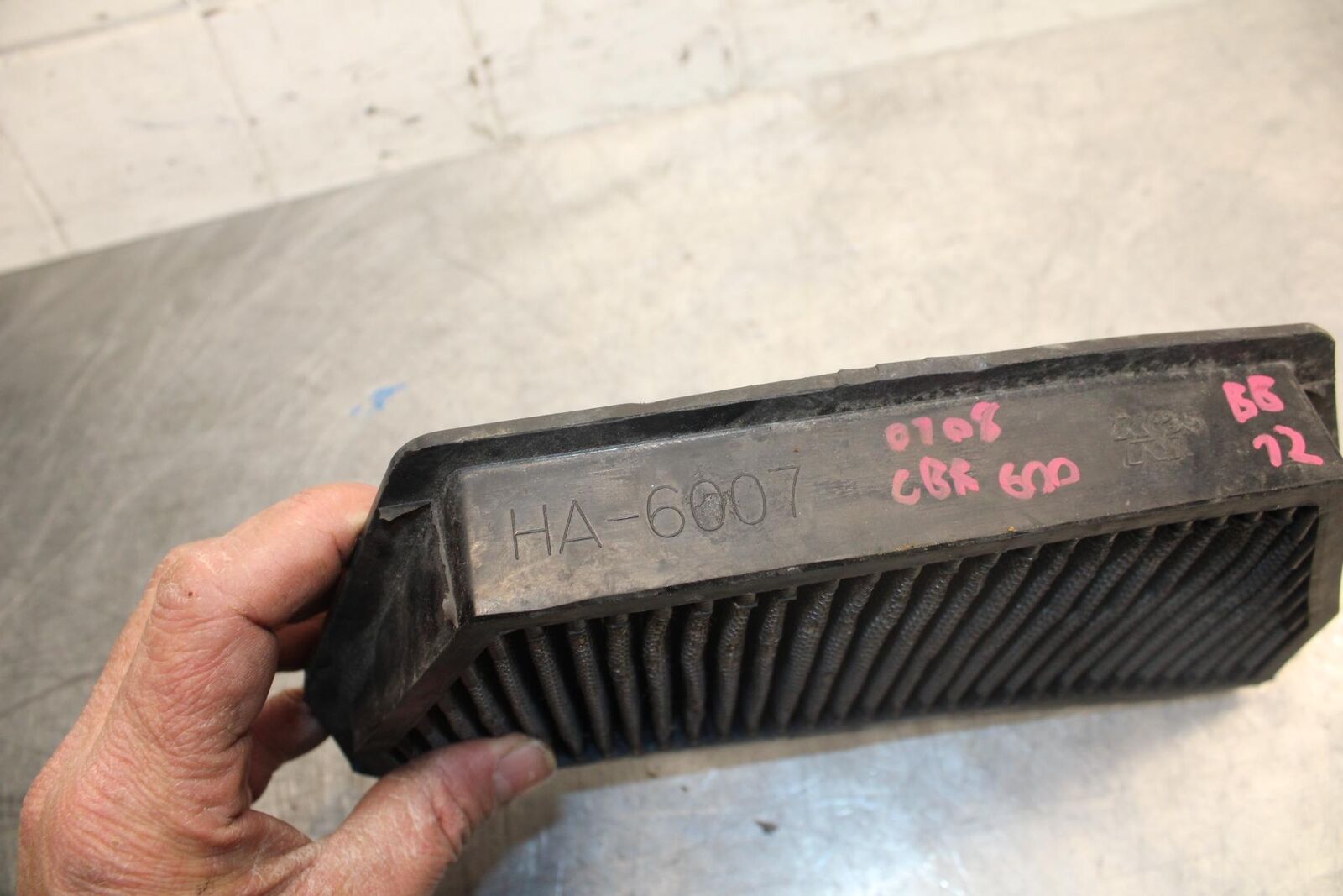 2007 Honda CBR600RR K&N AIRBOX AIR INTAKE FILTER BB34