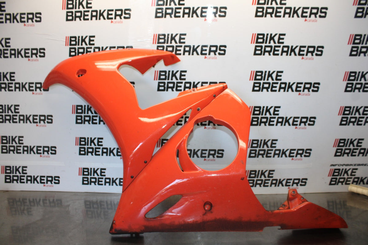 03-04 YAMAHA YZF R6 LEFT LOWER MID UPPER SIDE FAIRING COWL BB890