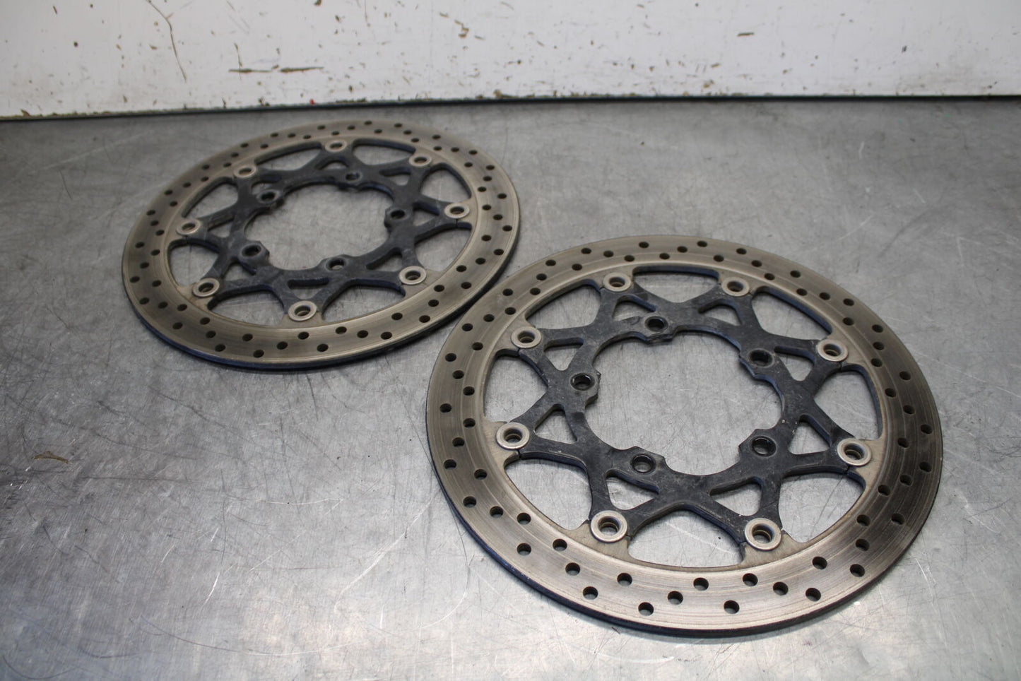06-07 SUZUKI GSXR 600 FRONT LEFT RIGHT BRAKE ROTORS DISCS BB243