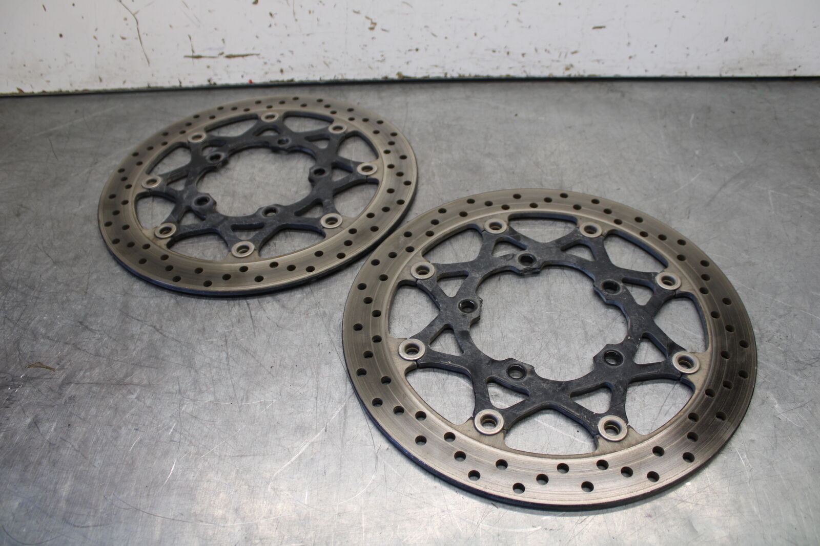 06-07 SUZUKI GSXR 600 FRONT LEFT RIGHT BRAKE ROTORS DISCS BB243