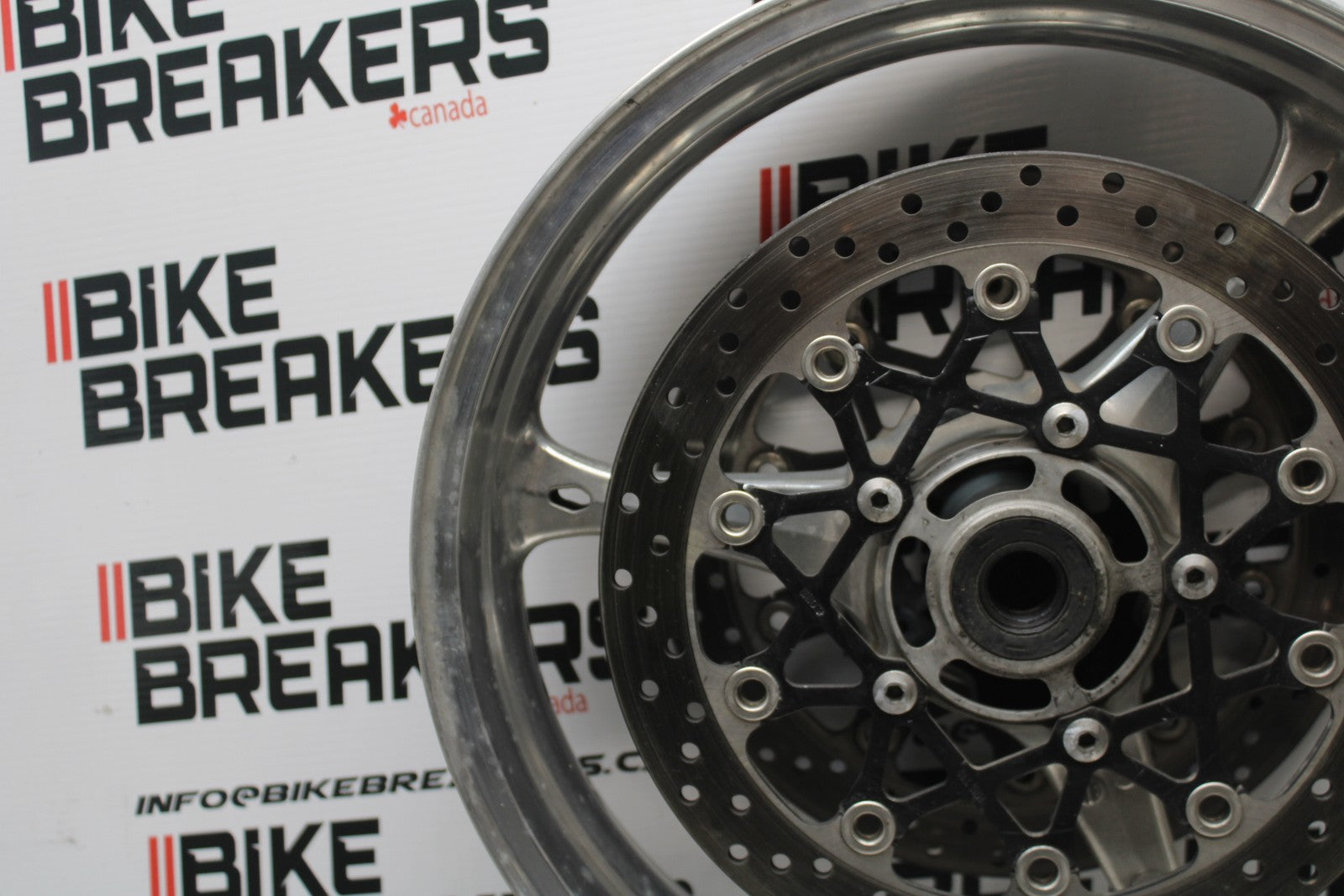 07 SUZUKI GSXR1000 FRONT WHEEL FRONT RIM & BRAKE DISC ROTORS BB770