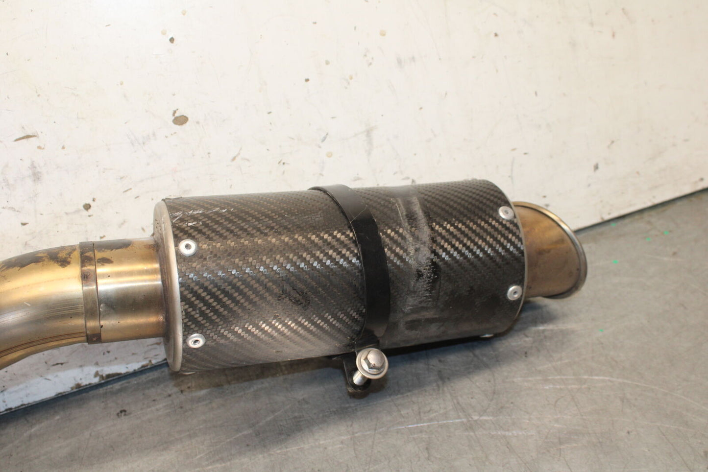 09-12 KAWASAKI NINJA ZX6R EXHAUST PIPE MUFFLER SLIP ON CAN SILENCER BB698