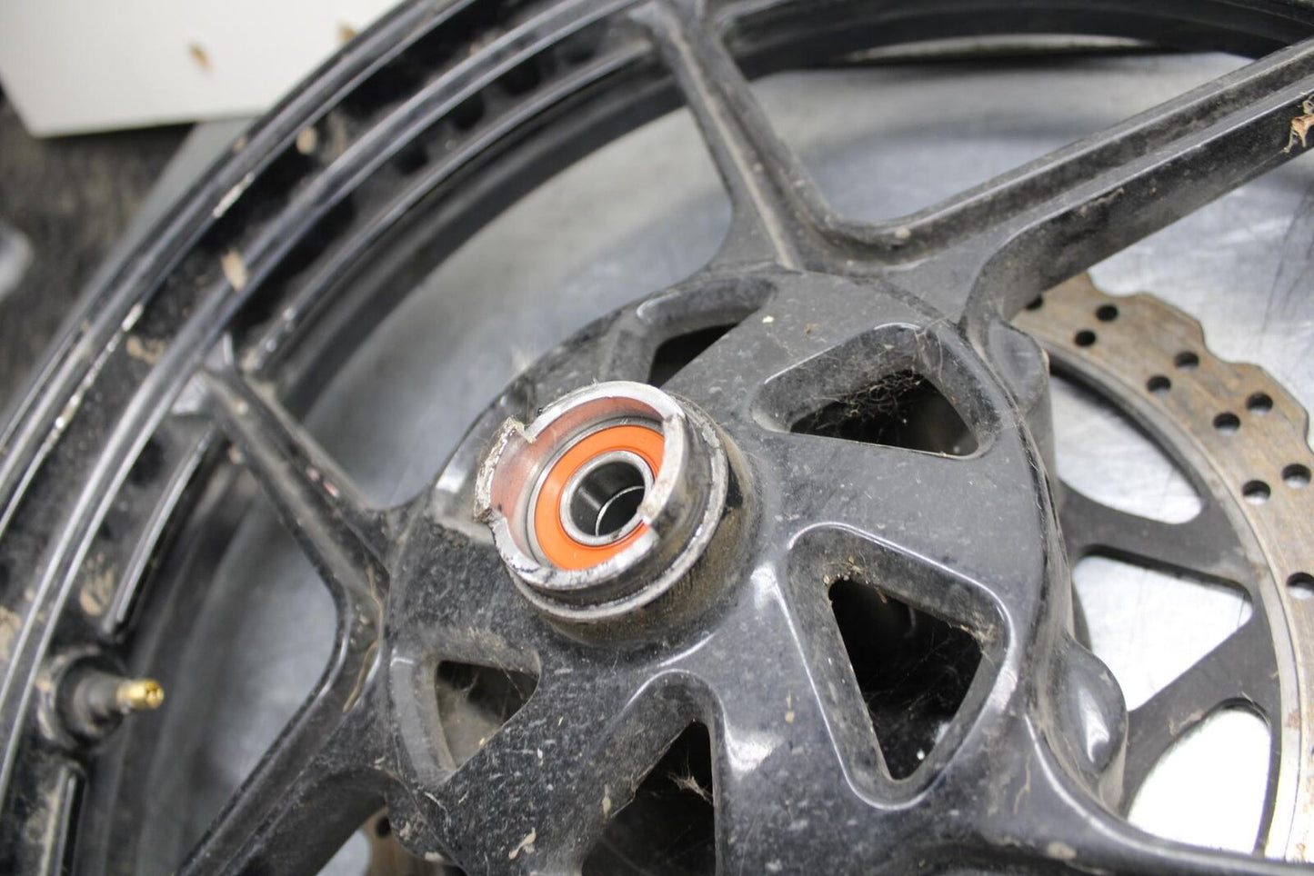 08-12 KAWASAKI NINJA 250R EX250J FRONT WHEEL RIM DISC ROTOR BB612