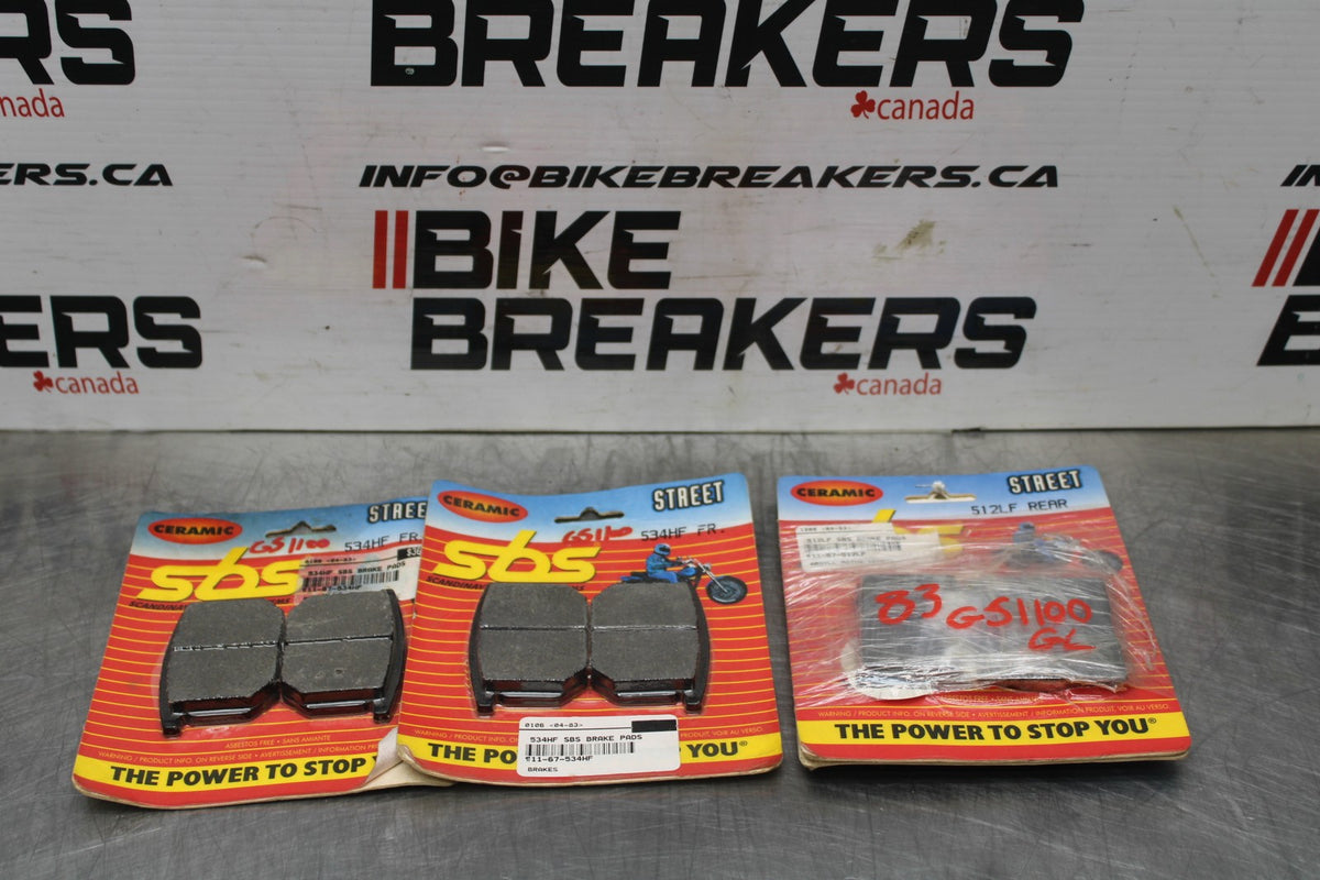 82-83 SUZUKI GS1100GL FRONT & REAR BRAKE PAD SET PAIR BB30