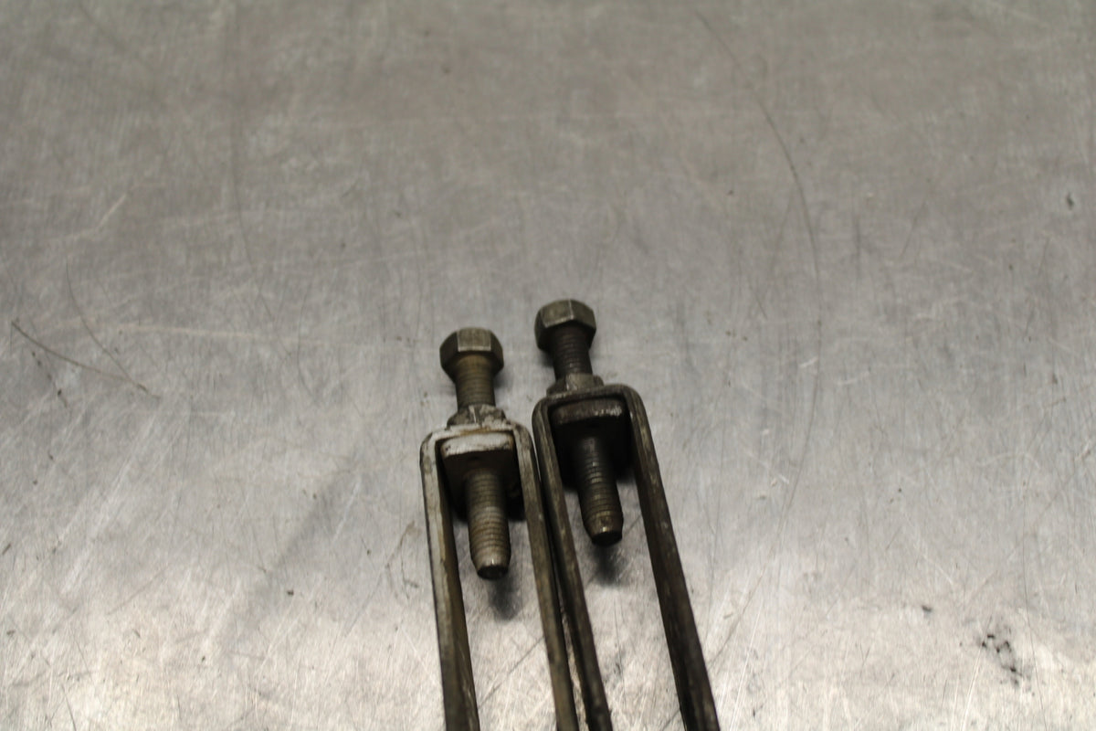 78 SUZUKI GS550E SWINGARM CHAIN TENSIONER ADJUSTMENT BRACKETS  BB133