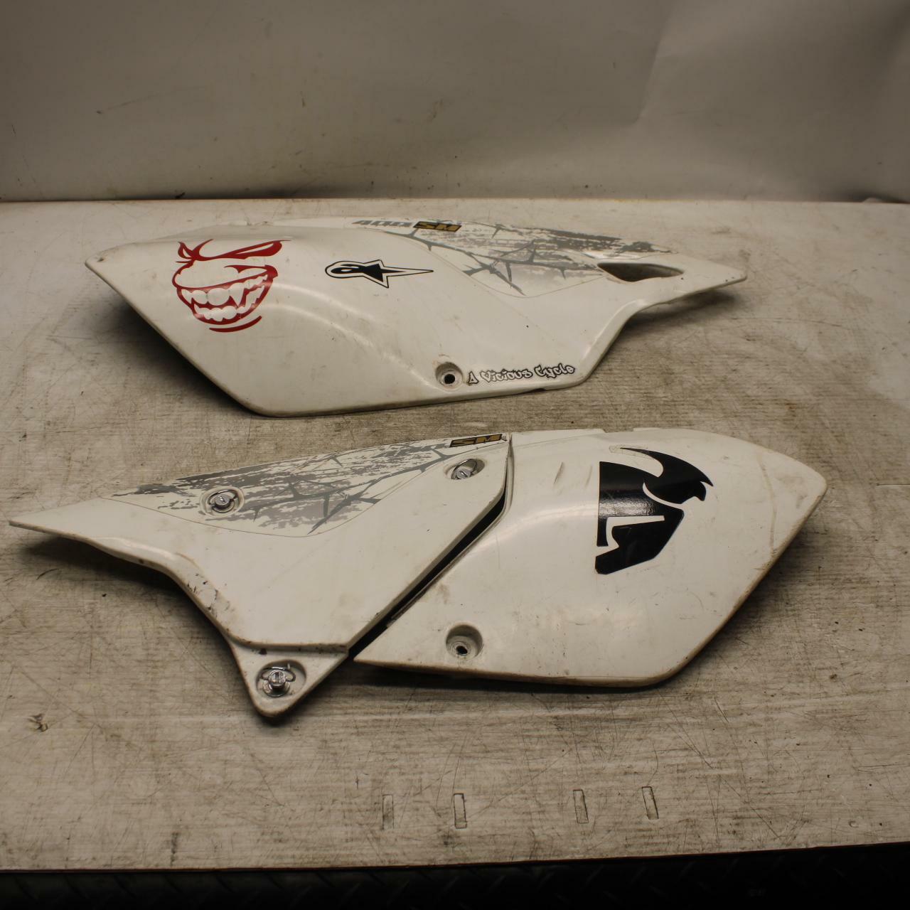 05-21 SUZUKI DRZ400SM RIGHT LEFT FRONT SIDE PANELS TRIMS COWLS COVERS BB376