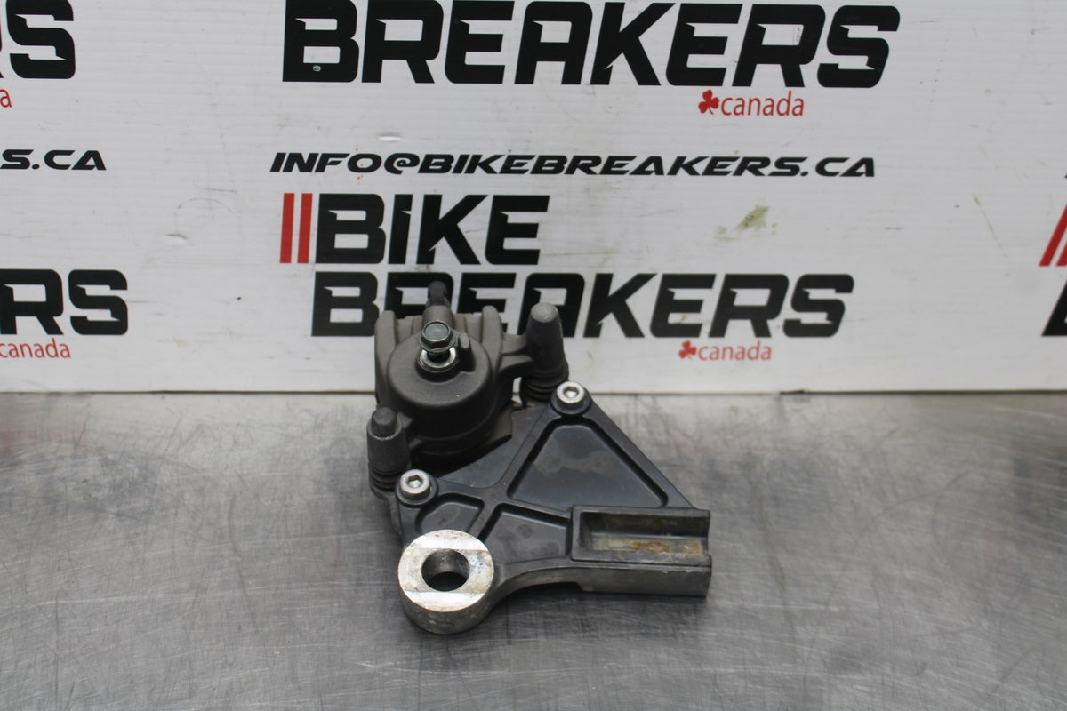 07 KAWASAKI NINJA 650 EX650 REAR BACK BRAKE CALIPER W MOUNT BRACKET BB844