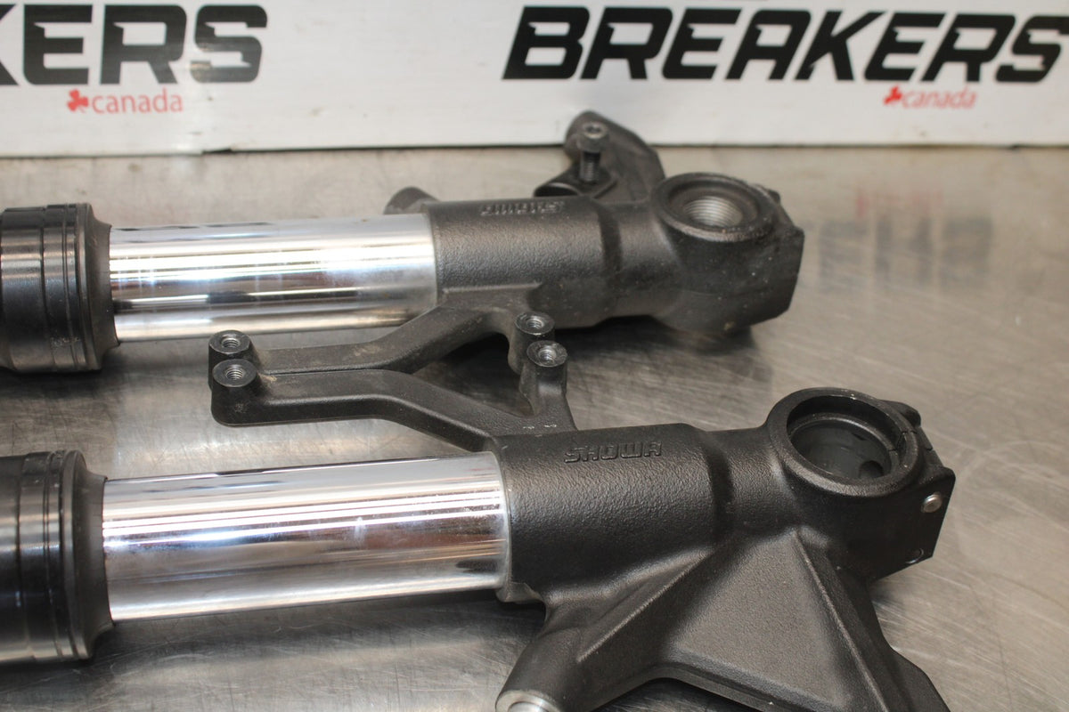 13-18 KAWASAKI NINJA ZX6R FRONT FORKS SHOCK SUSPENSION SET PAIR BB915