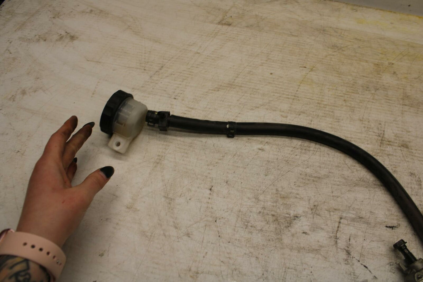 11-12 KAWASAKI NINJA 400 EX400 C REAR  BRAKE MASTER CYLINDER W RESERVOIR BB358