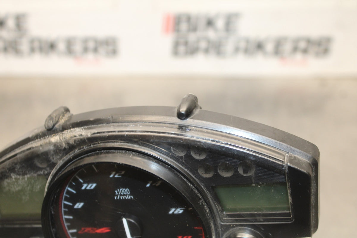08-16 YAMAHA YZF R6 SPEEDO TACH GAUGES DISPLAY CLUSTER SPEEDOMETER BB929