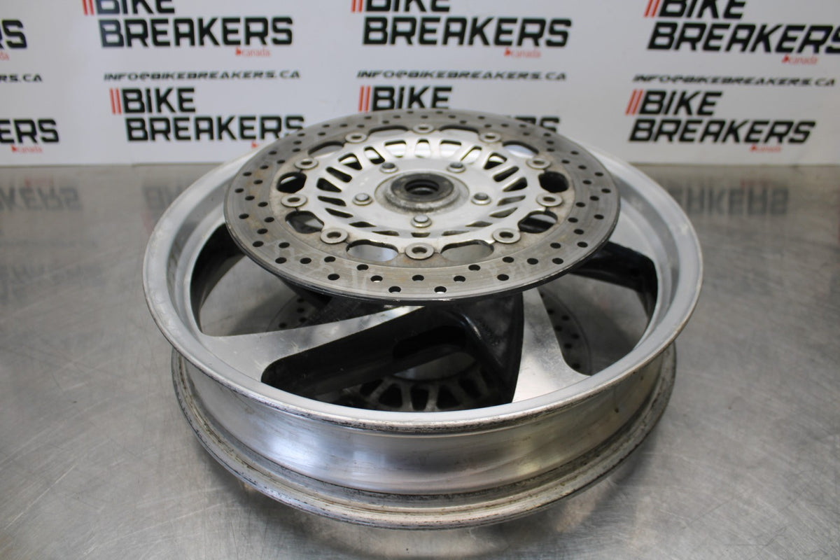 05 TRIUMPH ROCKET III FRONT WHEEL FRONT RIM & ROTORS BB186